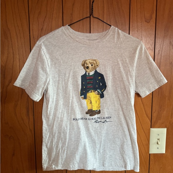 Polo Ralph Lauren Polo Bear t-shirt in grey heather cotton Boys 10-12 - Picture 2 of 5